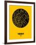 Vienna Street Map Yellow-NaxArt-Framed Art Print