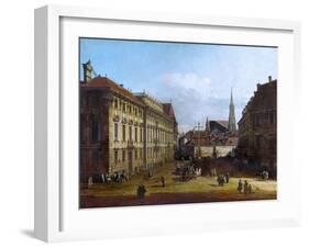 Vienna, the Lobkowitzplatz, Between 1758 and 1761-Bernardo Bellotto-Framed Giclee Print