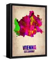 Vienna Watercolor Poster-NaxArt-Framed Stretched Canvas