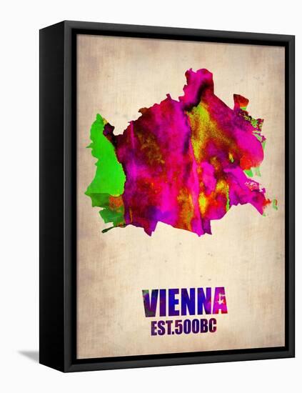 Vienna Watercolor Poster-NaxArt-Framed Stretched Canvas