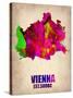 Vienna Watercolor Poster-NaxArt-Stretched Canvas