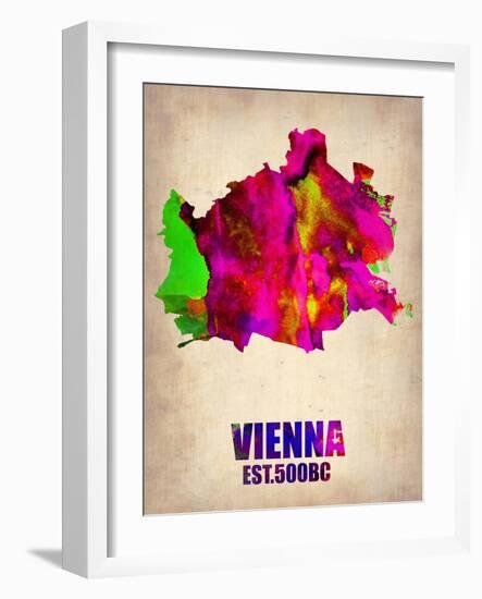 Vienna Watercolor Poster-NaxArt-Framed Art Print