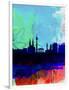 Vienna Watercolor Skyline-NaxArt-Framed Art Print