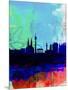 Vienna Watercolor Skyline-NaxArt-Mounted Art Print