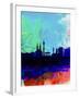 Vienna Watercolor Skyline-NaxArt-Framed Art Print