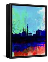 Vienna Watercolor Skyline-NaxArt-Framed Stretched Canvas