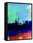 Vienna Watercolor Skyline-NaxArt-Framed Stretched Canvas