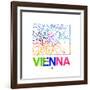 Vienna Watercolor Street Map-NaxArt-Framed Art Print