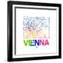 Vienna Watercolor Street Map-NaxArt-Framed Art Print