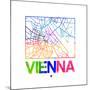 Vienna Watercolor Street Map-NaxArt-Mounted Art Print