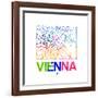 Vienna Watercolor Street Map-NaxArt-Framed Art Print