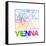Vienna Watercolor Street Map-NaxArt-Framed Stretched Canvas