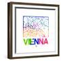 Vienna Watercolor Street Map-NaxArt-Framed Premium Giclee Print