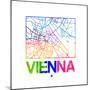 Vienna Watercolor Street Map-NaxArt-Mounted Premium Giclee Print