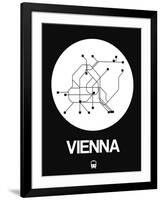 Vienna White Subway Map-NaxArt-Framed Art Print