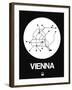 Vienna White Subway Map-NaxArt-Framed Art Print