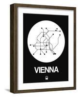 Vienna White Subway Map-NaxArt-Framed Art Print