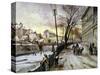 Vienna: Winter Scene, 1888-Johann Varone-Stretched Canvas