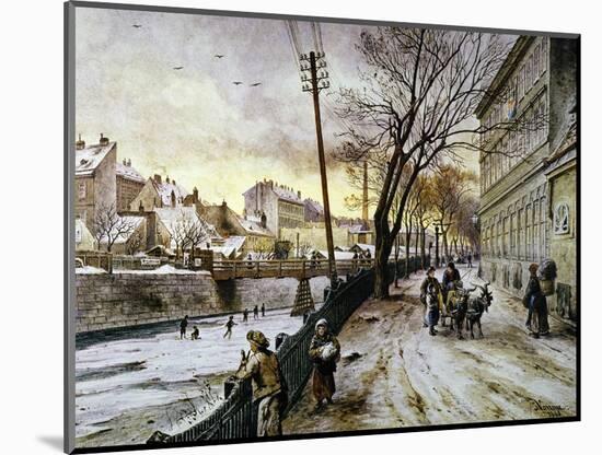 Vienna: Winter Scene, 1888-Johann Varone-Mounted Giclee Print