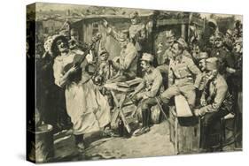 Viennese Humour in a Camp of Reservists in the Carpathian Mountains-Wilhelm Gause-Stretched Canvas