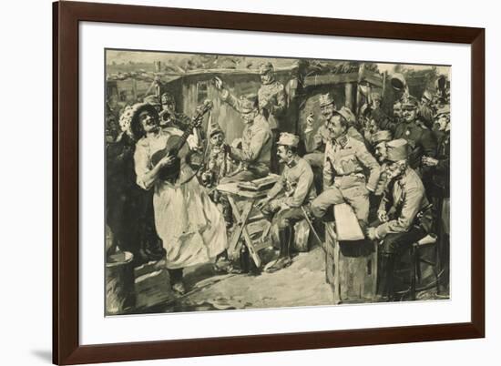 Viennese Humour in a Camp of Reservists in the Carpathian Mountains-Wilhelm Gause-Framed Giclee Print