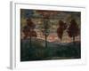 Vier Baeume (Four Trees). Oil on canvas (1917).-Egon Schiele-Framed Giclee Print