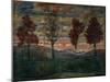 Vier Baeume (Four Trees). Oil on canvas (1917).-Egon Schiele-Mounted Giclee Print