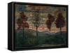 Vier Baeume (Four Trees). Oil on canvas (1917).-Egon Schiele-Framed Stretched Canvas