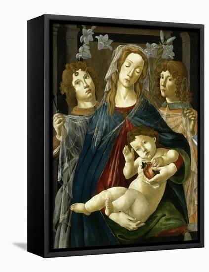 Vierge à l'Enfant à la grenade-Sandro Botticelli-Framed Stretched Canvas