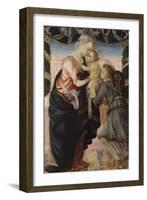 Vierge à l'Enfant soutenu par un ange-Sandro Botticelli-Framed Giclee Print