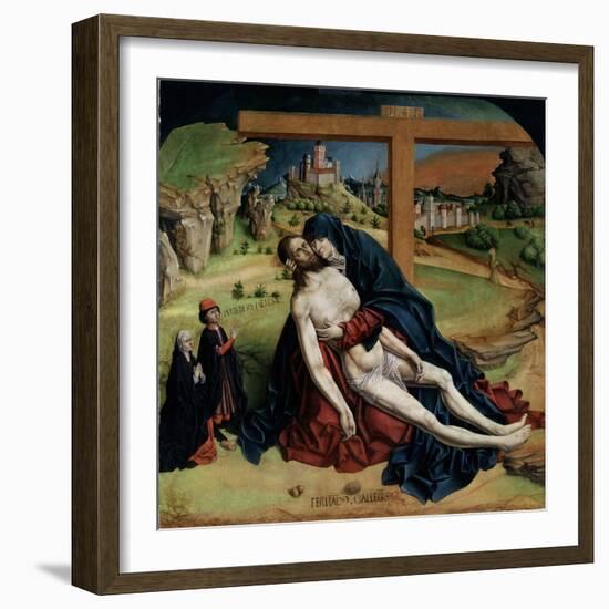 Vierge De Pitie - (Pieta) Peinture De Fernando Gallego (Vers 1440-1507) 1470 Dim. 1,25X1,09 M Madri-Fernando Gallego-Framed Giclee Print