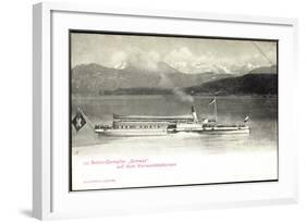Vierwaldstättersee, Salon Dampfer Schwyz, Schweiz-null-Framed Giclee Print
