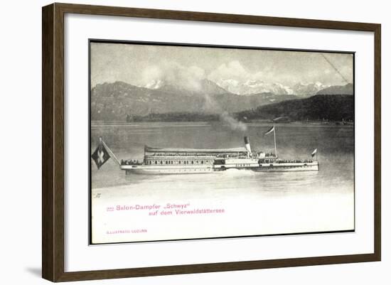 Vierwaldstättersee, Salon Dampfer Schwyz, Schweiz-null-Framed Giclee Print