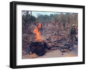 Viet Cong Burning-Horst Faas-Framed Premium Photographic Print