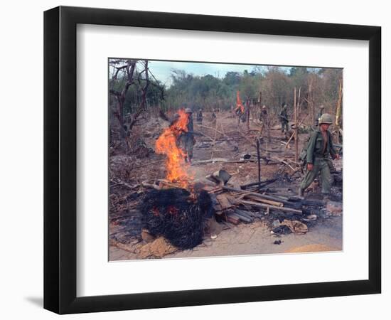 Viet Cong Burning-Horst Faas-Framed Photographic Print