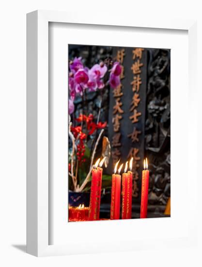 Viet Nam, aka Vietnam, Ho Chi Minh City, aka Saigon. Chinese Temple. Candle offerings.-Cindy Miller Hopkins-Framed Photographic Print