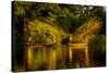 Vietnam. Butterfly net fishing. Fishermen working in complete synchronization.-Tom Norring-Stretched Canvas