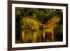 Vietnam. Butterfly net fishing. Fishermen working in complete synchronization.-Tom Norring-Framed Photographic Print