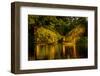 Vietnam. Butterfly net fishing. Fishermen working in complete synchronization.-Tom Norring-Framed Photographic Print