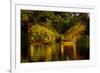 Vietnam. Butterfly net fishing. Fishermen working in complete synchronization.-Tom Norring-Framed Photographic Print