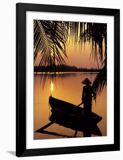 Vietnam, Cantho on the Mekong River-Keren Su-Framed Art Print