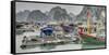 Vietnam, Cat Ba Island, Ha Long Bay. Boats and Floating Houses-Matt Freedman-Framed Stretched Canvas