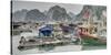 Vietnam, Cat Ba Island, Ha Long Bay. Boats and Floating Houses-Matt Freedman-Stretched Canvas