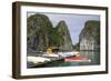 Vietnam, Cat Ba Island, Ha Long Bay. Floating House with Kayaks-Matt Freedman-Framed Photographic Print