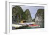 Vietnam, Cat Ba Island, Ha Long Bay. Floating House with Kayaks-Matt Freedman-Framed Photographic Print