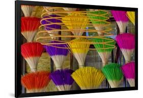 Vietnam. Colorful incense for sale.-Tom Norring-Framed Photographic Print