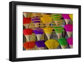 Vietnam. Colorful incense for sale.-Tom Norring-Framed Photographic Print