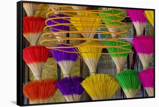 Vietnam. Colorful incense for sale.-Tom Norring-Framed Stretched Canvas
