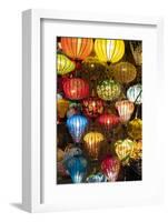 Vietnam. Colorful lamps for sale.-Tom Norring-Framed Photographic Print