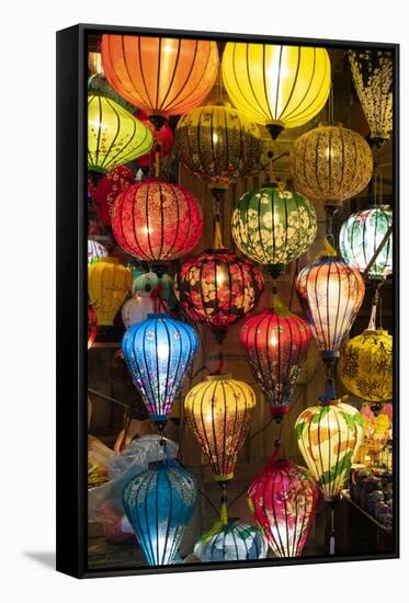 Vietnam. Colorful lamps for sale.-Tom Norring-Framed Stretched Canvas